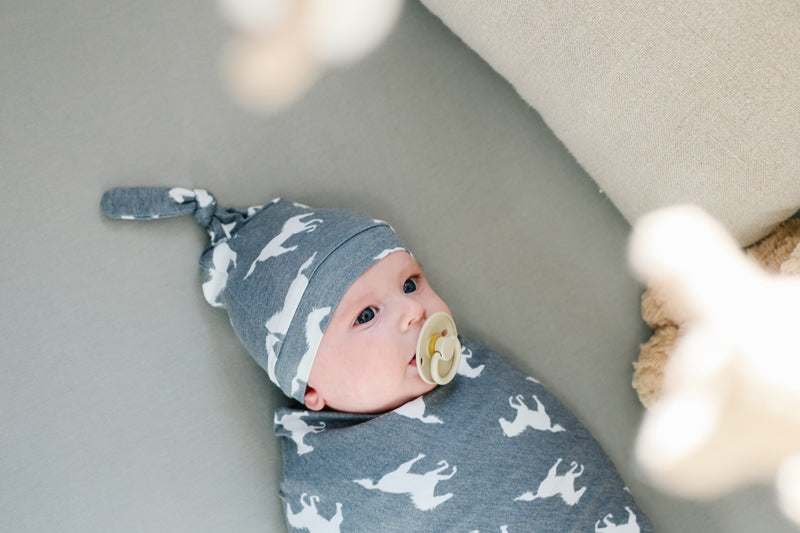 Copper Pearl Top Knot Hat Colt 0-4m l To Buy at Baby City