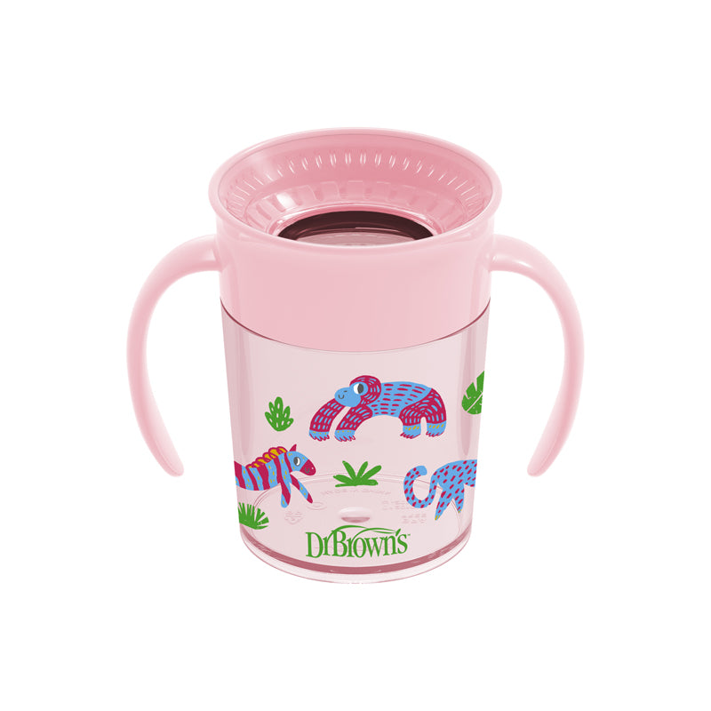 Dr Brown's Milestones™ Cheers 360 Training Cup Pink 200ml l To Buy at Baby City