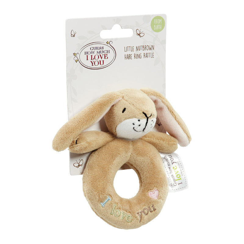 Guess How Much I Love You Hare Plush Ring Rattle l To Buy at Baby City