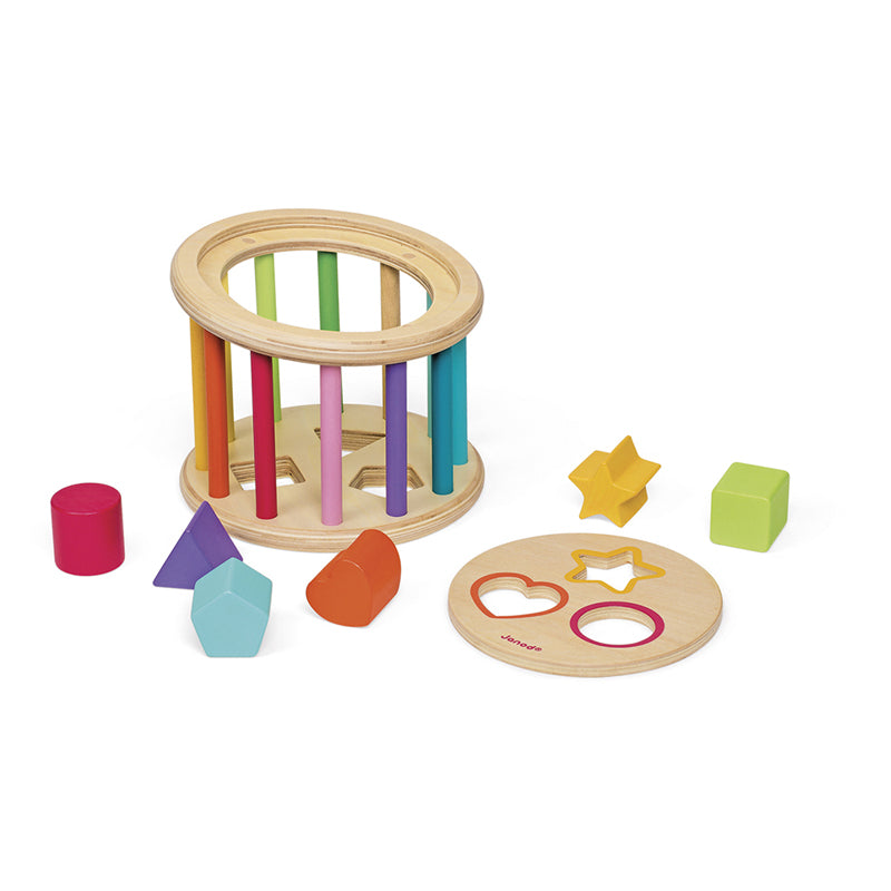 Janod I Wood Shape Sorter Drum l To Buy at Baby City