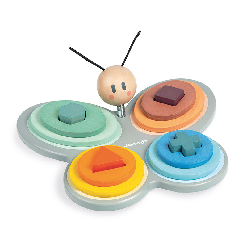 Load image into Gallery viewer, Janod Sweet Cocoon Butterfly Shape Sorter l To Buy at Baby City
