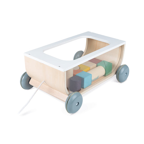 Janod Sweet Cocoon Cart With Blocks l To Buy at Baby City