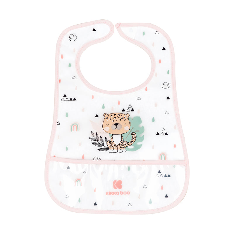 Load image into Gallery viewer, Kikka Boo Eva Terry Bib With Catcher Savanna Pink 3Pk l To Buy at Baby City
