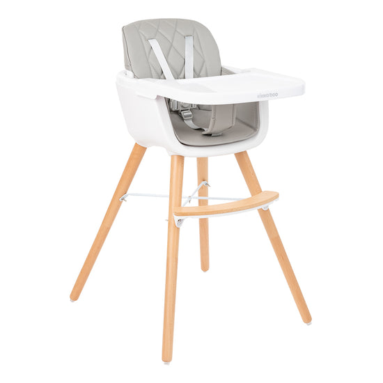 Kikka Boo Highchair Woody 2 In 1 Grey l To Buy at Baby City