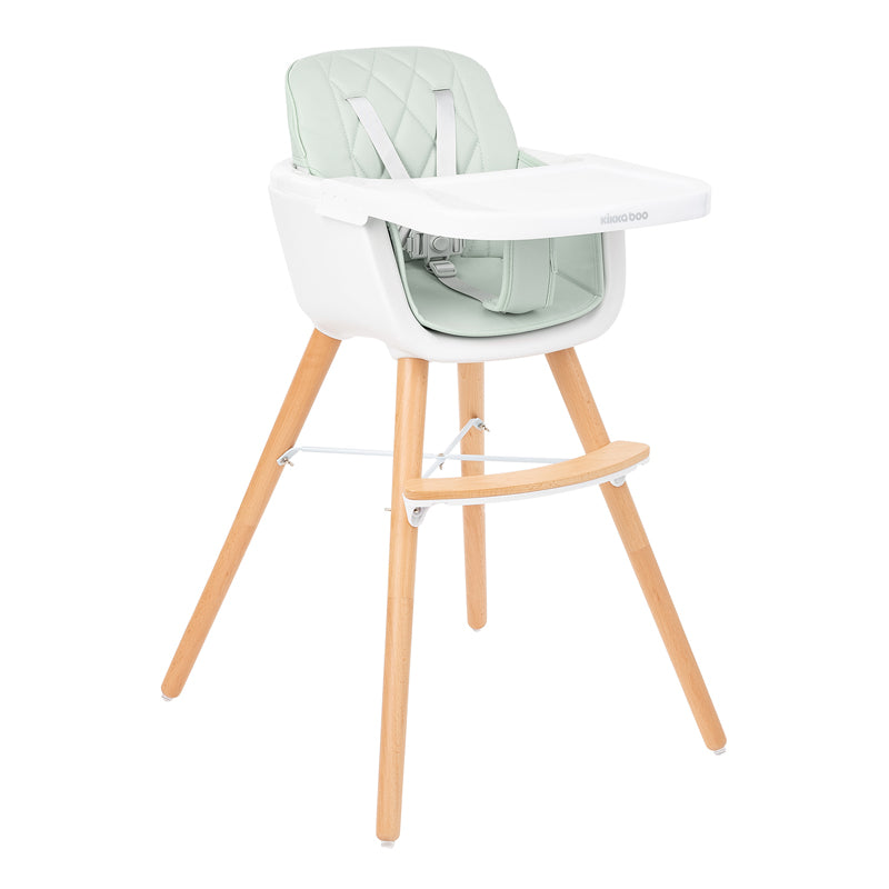 Kikka Boo Highchair Woody 2 In 1 Mint l To Buy at Baby City
