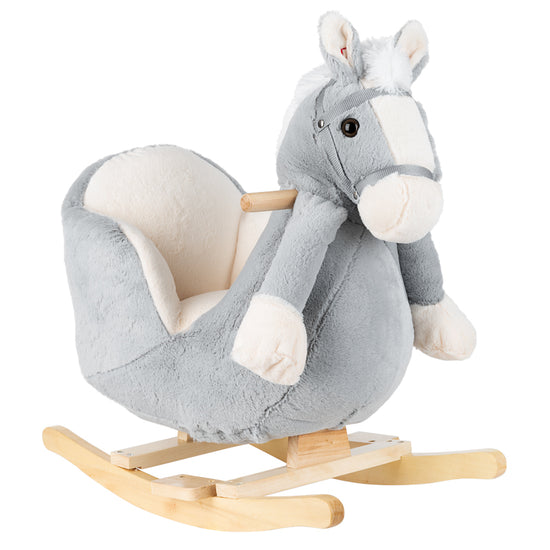 Load image into Gallery viewer, Kikka Boo Rocking Toy With Seat and Sound Grey Horse l To Buy at Baby City
