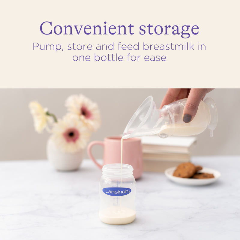 Load image into Gallery viewer, Lansinoh Plastic Milk Storage Bottles 4Pk l To Buy at Baby City
