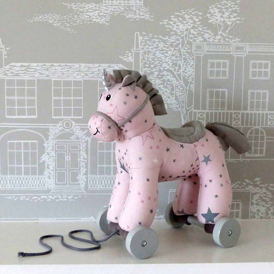 Load image into Gallery viewer, Little Bird Told Me Celeste Unicorn Pull Along l To Buy at Baby City
