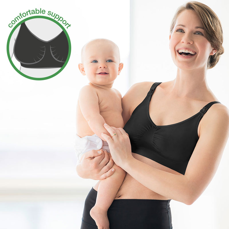 Load image into Gallery viewer, Medela Maternity &amp;amp; Nursing Bra Black Large l To Buy at Baby City

