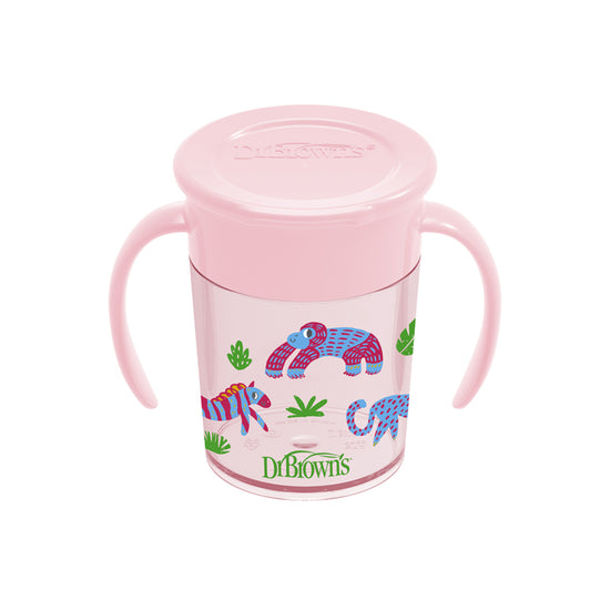 Dr Brown's Milestones™ Cheers 360 Training Cup Pink 200ml at Baby City