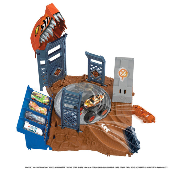 Hot Wheels Monster Trucks Shark Spin Out Playset at Baby City