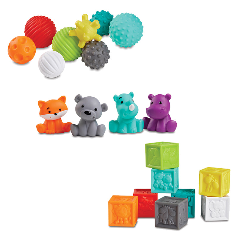 Infantino Sensory Balls, Blocks & Buddies Set at Baby City