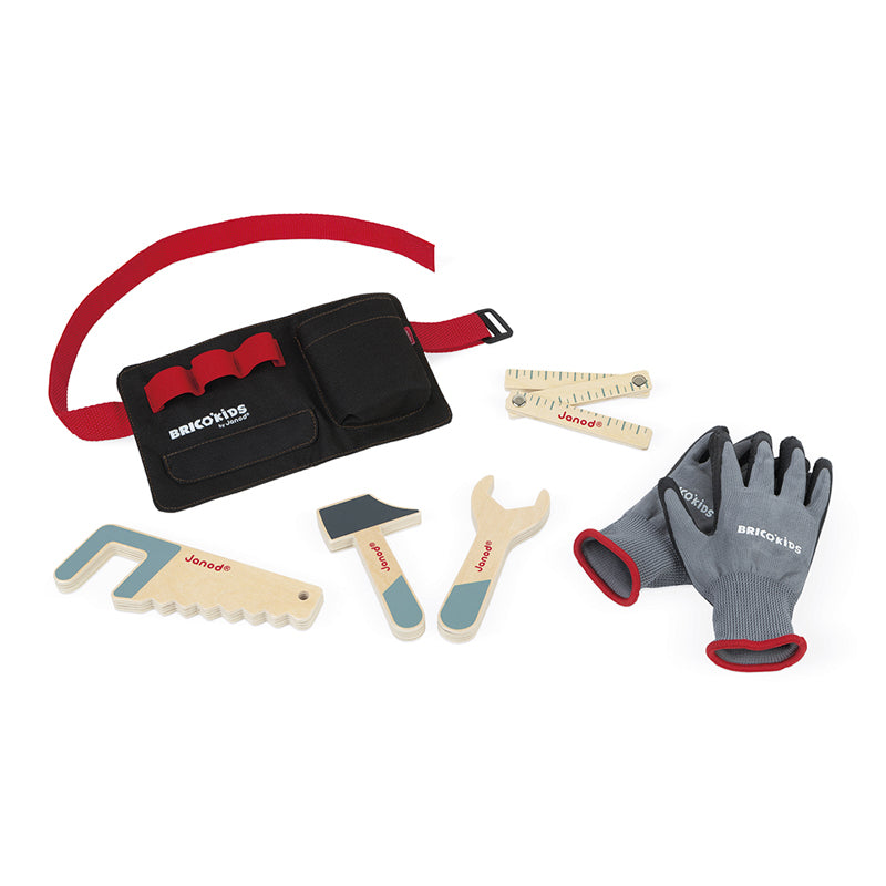 Janod Brico'Kids Tool Belt And Gloves Set at Baby City