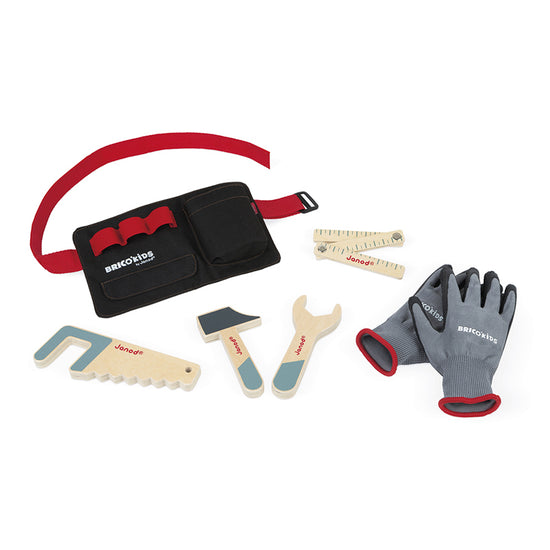 Load image into Gallery viewer, Janod Brico&amp;#39;Kids Tool Belt And Gloves Set at Baby City
