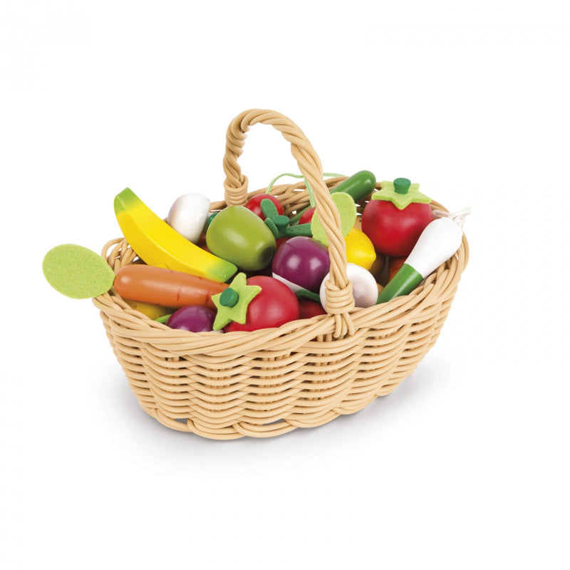 Janod Fruits And Vegetables Basket 24Pc at Baby City