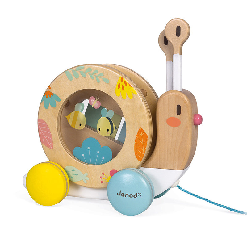 Janod Pure Pull Along Snail at Baby City