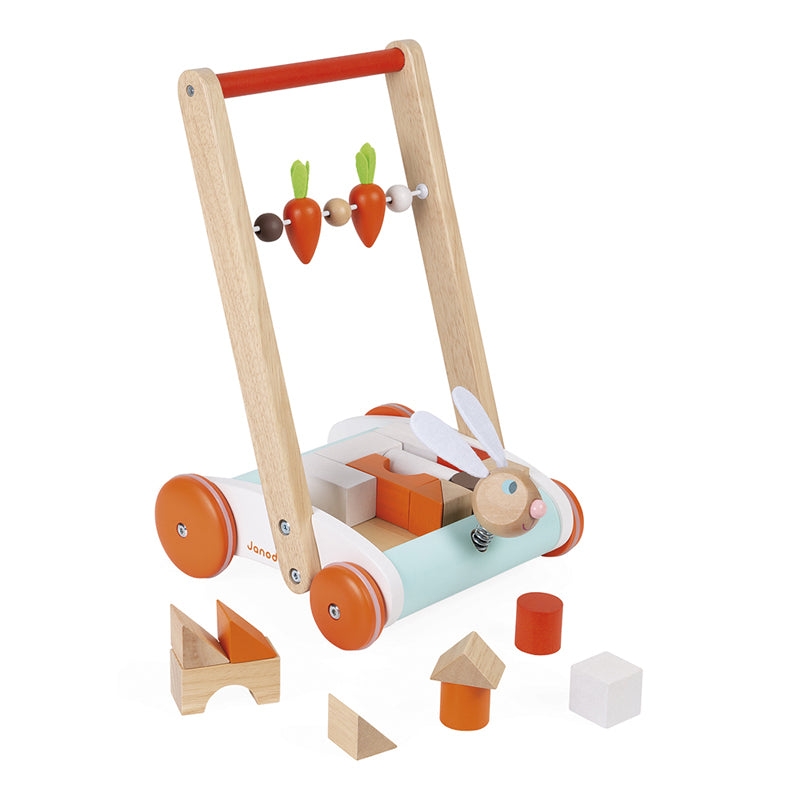 Janod Rabbit Block Cart at Baby City