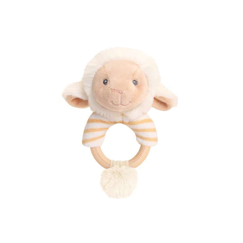 Keel Toys Keeleco Lullaby Lamb Ring Rattle 14cm at Baby City