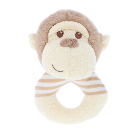 Keel Toys Keeleco Marcel Monkey Ring Rattle 14cm at Baby City
