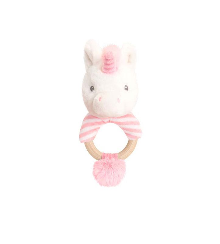 Keel Toys Keeleco Twinkle Unicorn Ring Rattle 14cm at Baby City