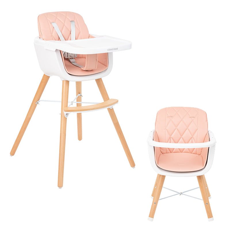 Kikka Boo Highchair Woody 2 In 1 Pink at Baby City