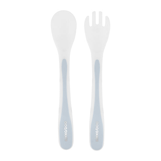 Kikka Boo Spoon and Fork Set Blue at Baby City