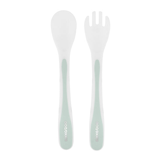 Kikka Boo Spoon and Fork Set Mint at Baby City