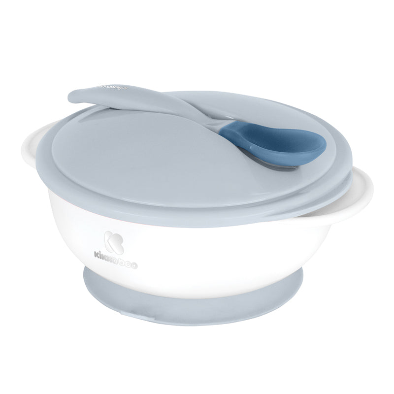 Kikka Boo Suction Bowl With Heat Sensing Spoon Blue at Baby City