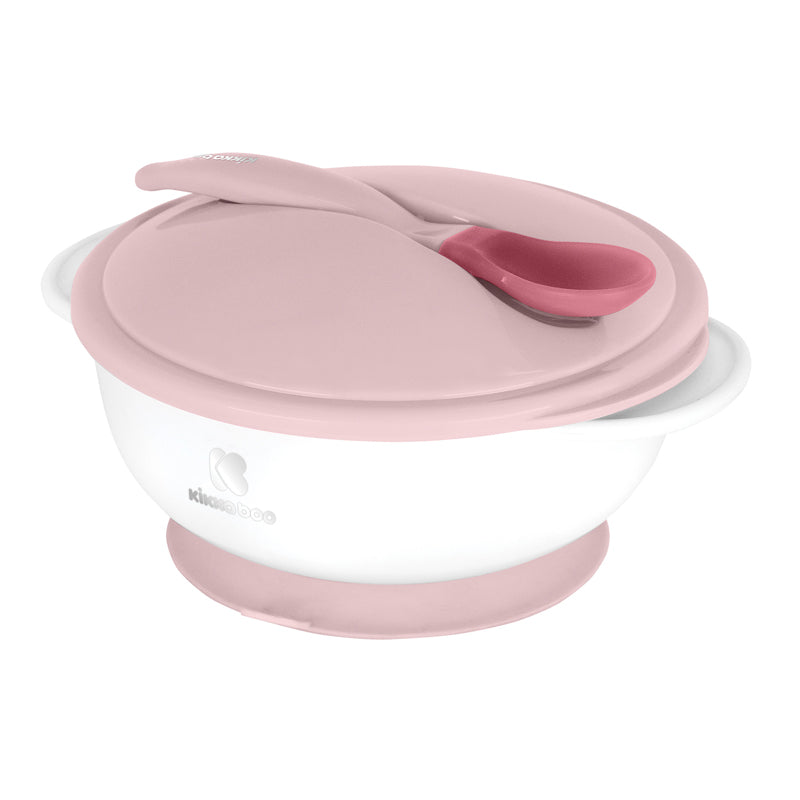 Kikka Boo Suction Bowl With Heat Sensing Spoon Pink at Baby City