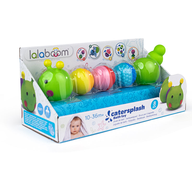 Load image into Gallery viewer, Lalaboom Bath Toy Caterpillar And Beads 8Pk at Baby City

