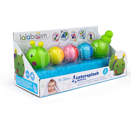 Load image into Gallery viewer, Lalaboom Bath Toy Caterpillar And Beads 8Pk at Baby City
