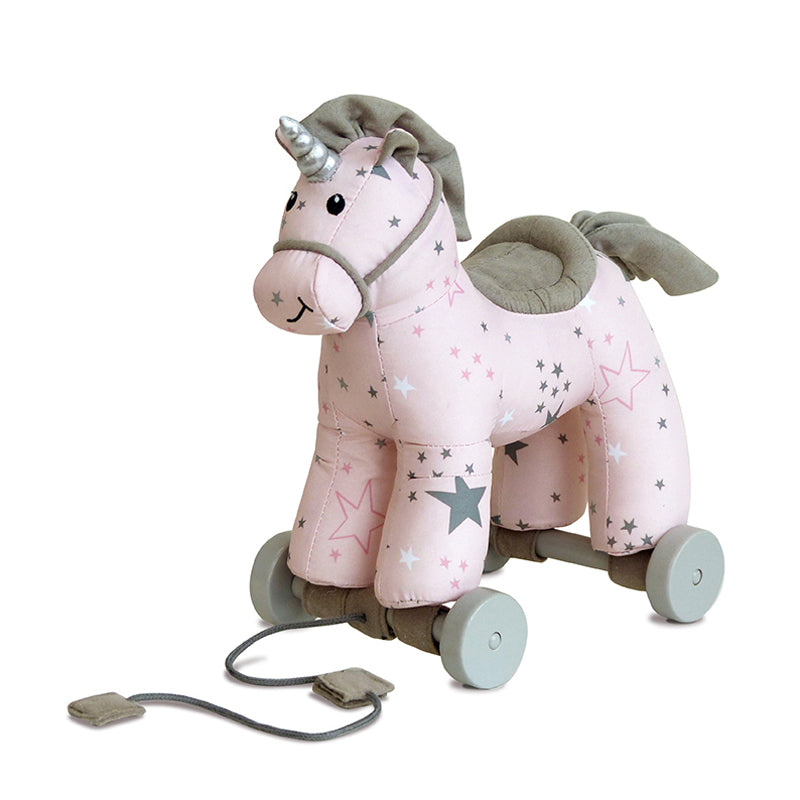 Little Bird Told Me Celeste Unicorn Pull Along at Baby City
