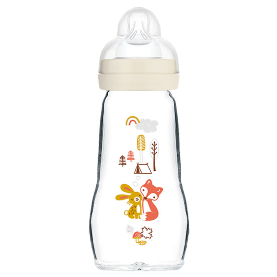 MAM Feel Good Glass Bottle Unisex 260ml at Baby City