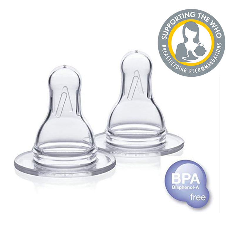 Medela Medium Flow Silicone Teats 2Pk at Baby City