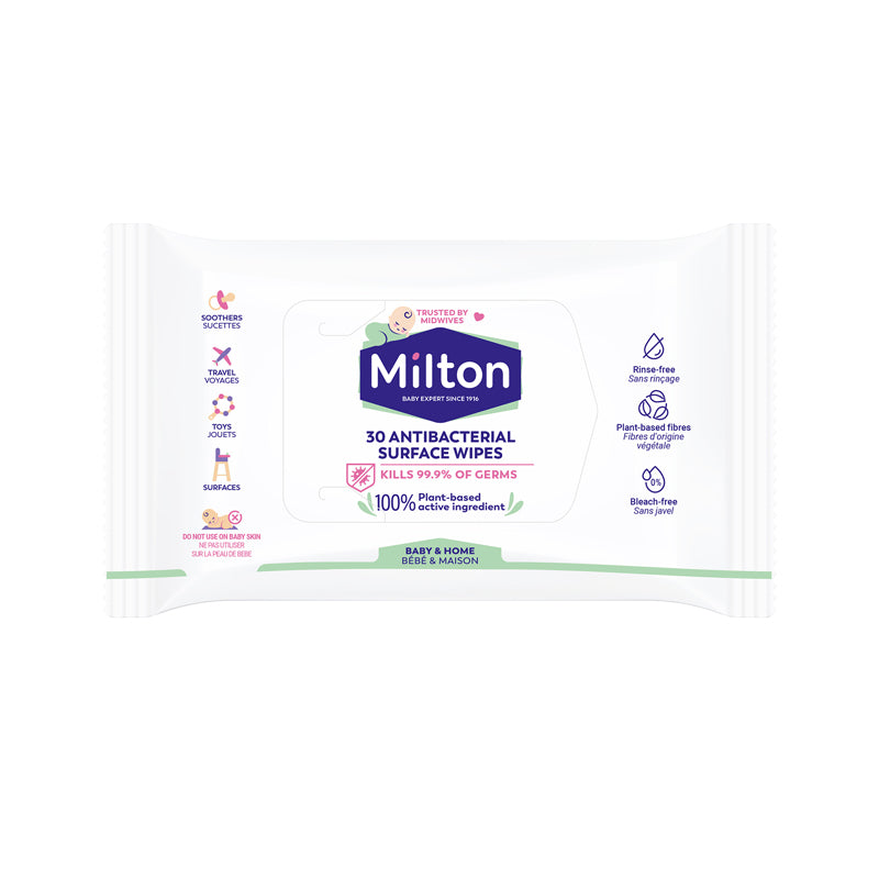 Milton Antibacterial Surface Wipes 30Pk at Baby City