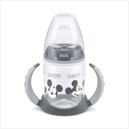 NUK First Choice Disney Learner Temperature Control Bottle Grey at Baby City