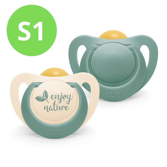 Load image into Gallery viewer, NUK For Nature Latex Soother 0-6m Aqua 2Pk at Baby City
