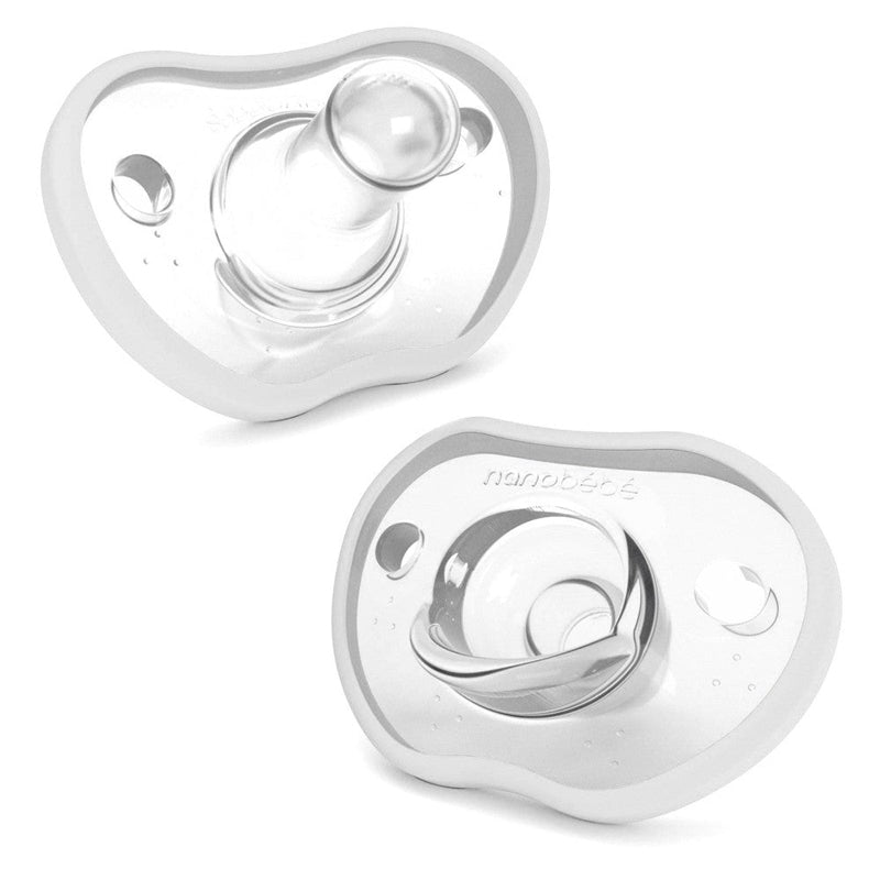 Nanobébé Flexy Soother White 0-3m 2Pk at Baby City