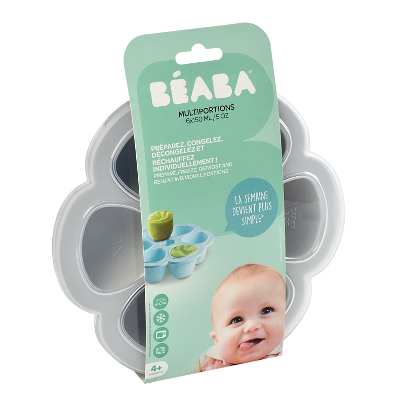 Shop Baby City's Béaba Silicone 6 Weaning Portion Storage Tray 150ml Light Mist