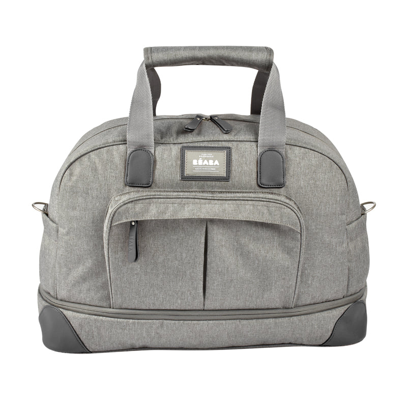 Béaba Amsterdam II Expandable Travel Changing Bag Heather Grey l To Buy at Baby City