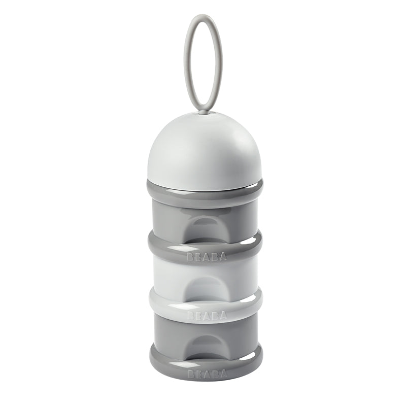 Baby City Retailer of Béaba Snack Storage Stacked Formula Milk Container Grey