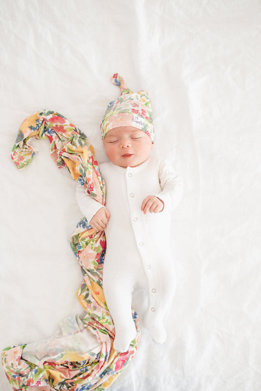 Baby City Stockist of Copper Pearl Knitted Swaddle Blanket Lark