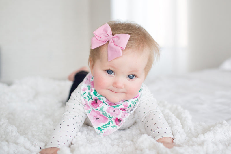 Baby City Stockist of Copper Pearl Bibs Bloom 4Pk