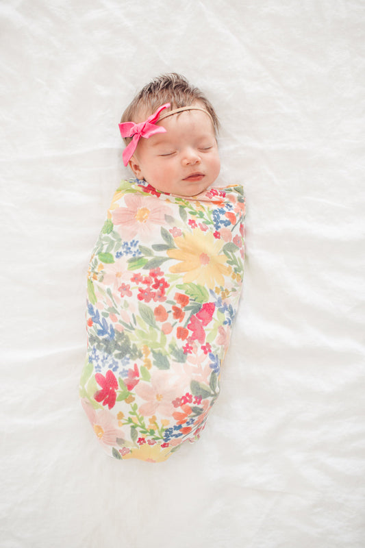 Copper Pearl Knitted Swaddle Blanket Lark l Baby City UK Stockist