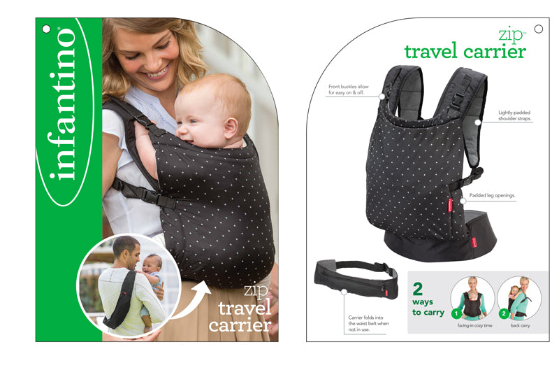 Baby City Stockist of Infantino Zip Ergonomic Baby Travel Carrier
