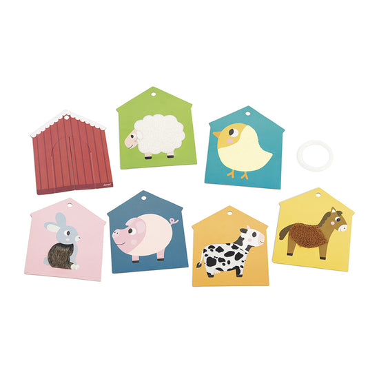 Baby City Stockist of Janod Farm Tactile Cards Set