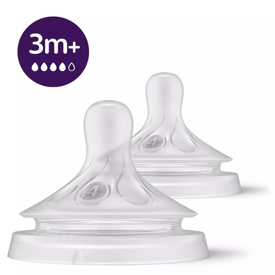 Philips Avent Natural Response 3.0 Teat Level 4 3m+ 2Pk at Baby City
