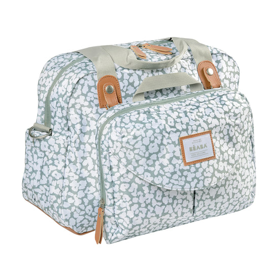 Béaba Geneva II Changing Bag Grey Blossom l Baby City UK Retailer