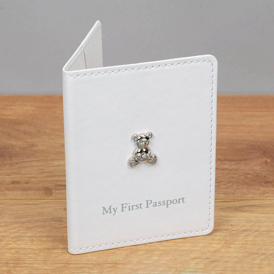 Button Corner My First Passport & Luggage Tag - White l Baby City UK Retailer