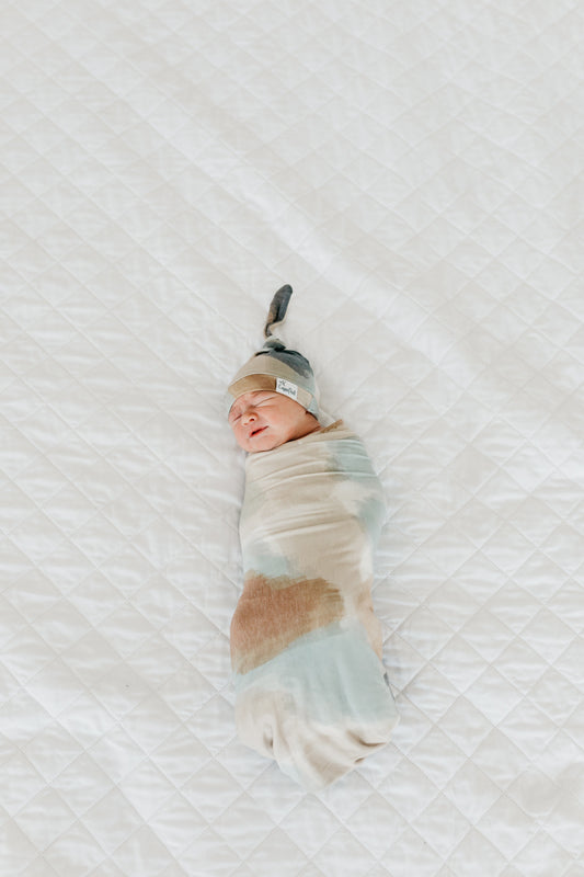 Copper Pearl Knitted Swaddle Blanket Picasso at Baby City's Shop
